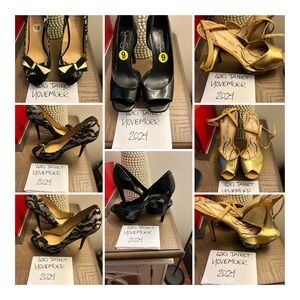Elegant Black and Gold Heels 👠 All Size 9 $60